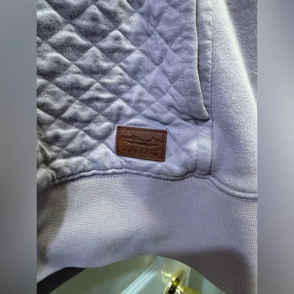 L.L. Bean Lavender Quilted Half-Zip Pullover - Picture 3 of 4